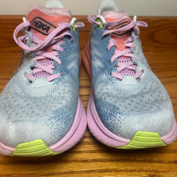 Hoka One One Mach 6 Women's Size 9.5B Running Shoes Gray Pink - Picture 7 of 9